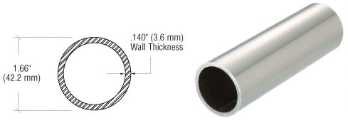 C.R. laurence CRL Polished Stainless 1-1/4" Schedule 40 Pipe Rail Tubing-10 Ft at Sears.com