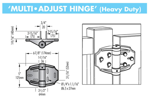 TechnologyLK White Heavy Duty Tru-Close Self-Closing Multi-Adjust Hinges - Pair at Sears.com