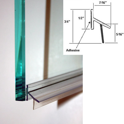 GordonGlass Clear Polycarbonate Drip Rail and Sweep Combination for Frameless Shower Doors - 36 in long at Sears.com