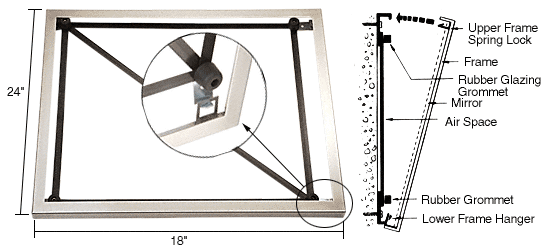 C.R. Laurence CRL 18" X 24" Stainless Steel Theft-Proof Mirror Frame at Sears.com