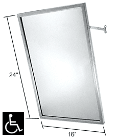 C.R. Laurence 16" X 24" Stainless Steel Framed Tilting Mirror at Sears.com