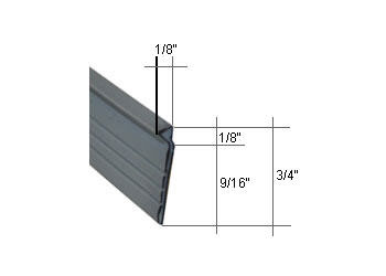 TechnologyLK Gray Vinyl Shower Door Drip and Sweep - 7 ft long at Sears.com