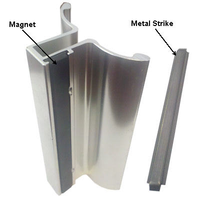 GordonGlass Bright Chrome Frameless Shower Door Handle with Magnet and Stainless Steel Strike Plate - Set at Sears.com