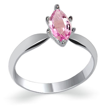 Gem Avenue BDRS015 Sterling Silver Band Marquise Cut Pink Cubic Zirconia Ring 5 to 10 at Sears.com