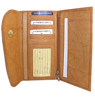 Gem Avenue MW302575 New Genuine Cowhide Leather Checkbook Wallet Gem Avenue MW302575 New Genuine Cowhide Leather Checkbook Wallet