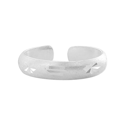 Gem Avenue ZFTS015 Sterling Silver 3mm Wide Stardust Diamond Cut Designer Toe Ring at Sears.com