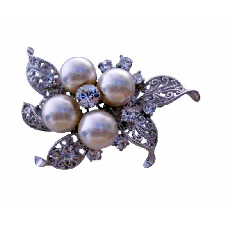 Fashion jewelry for everyone collections Wedding Brooch Pearls Cubic Zircon Bridemades Pearls Brooch Dress Pin at Sears.com