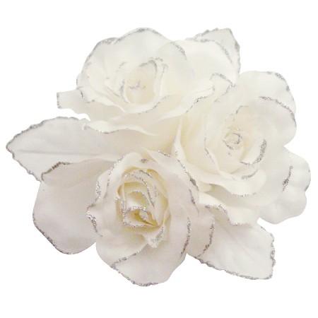Fashionjewelryforeveryone.com Pure White Satin Handmade Flower Brooch For Beautiful Wedding Dress Brooch at Sears.com