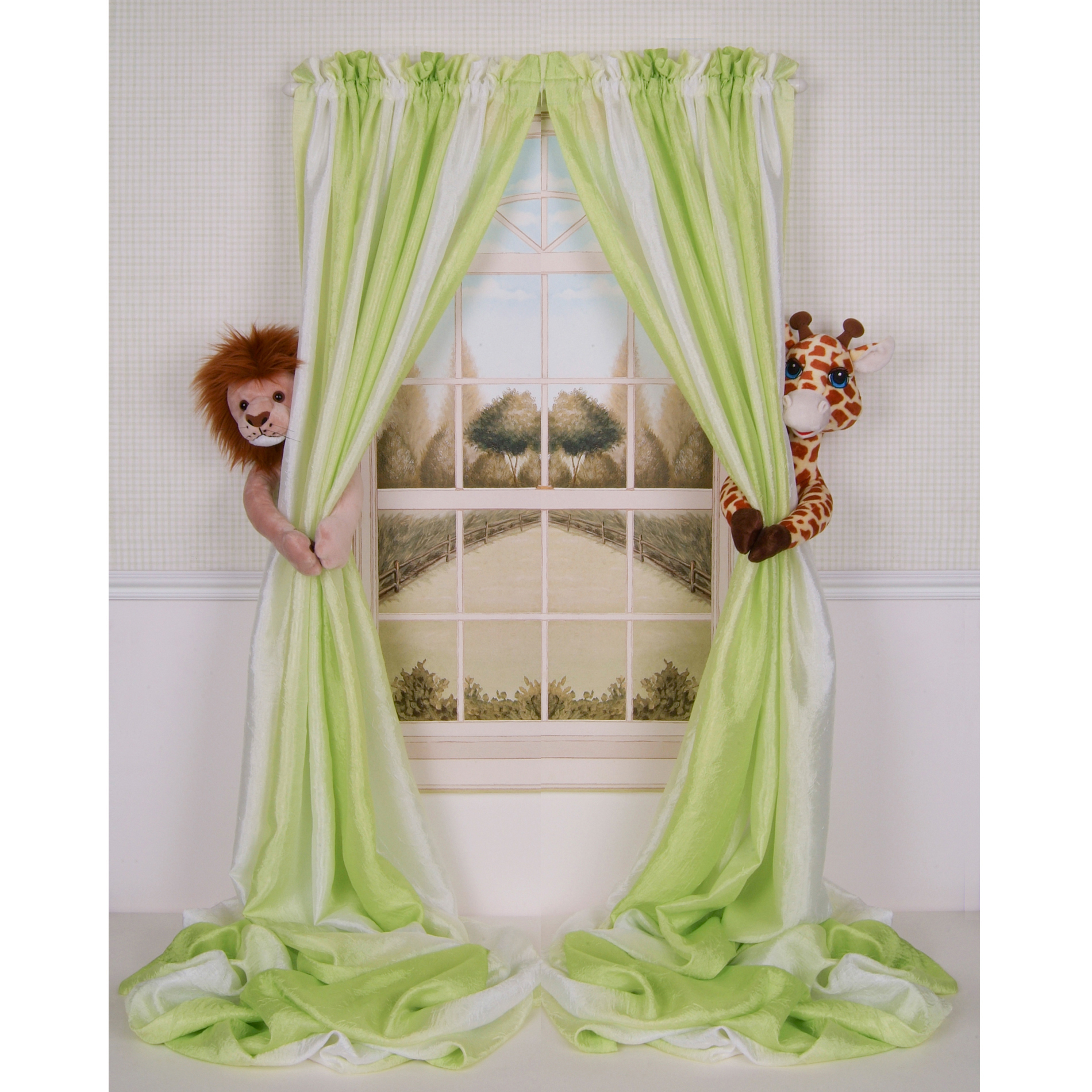Curtain Critters Infant Baby Toddler Nursery Zoo Jungle Safari Wild Animal Plush Lion and Giraffe Collector Set at Sears.com