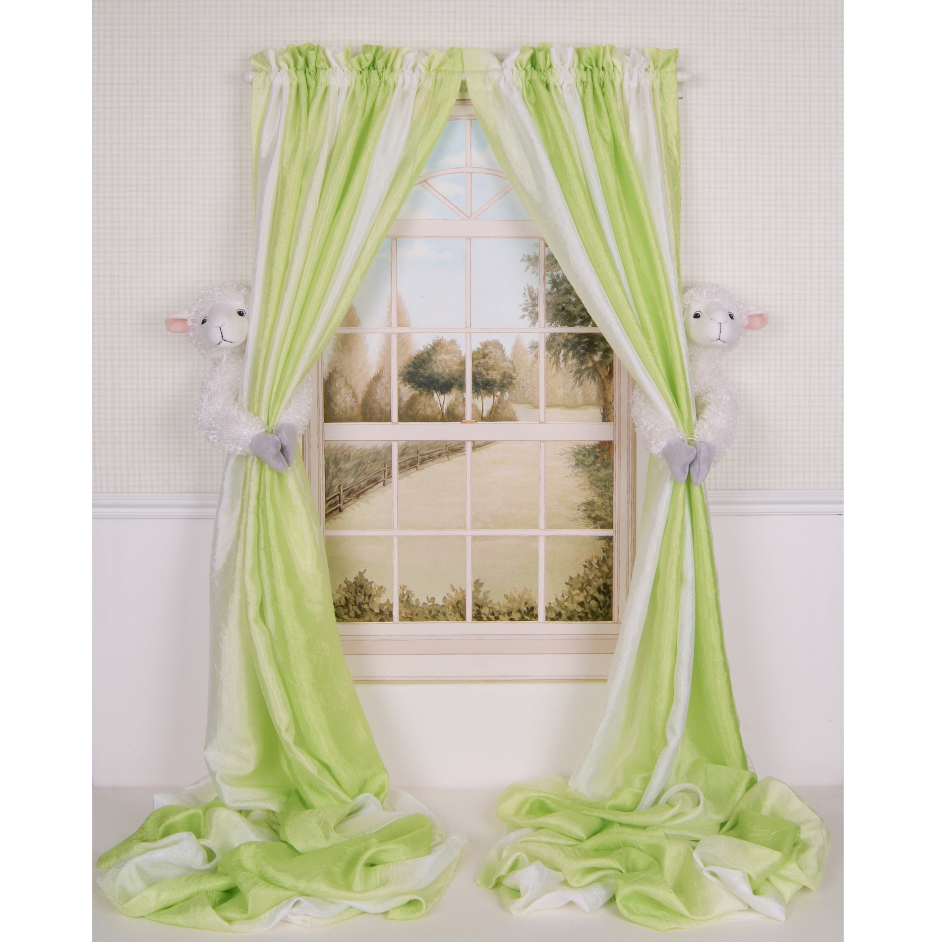 Curtain Critters Curtain Critters Infant Baby Toddler Nursery Farm Animal ...