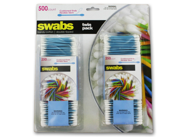 BULK BUYS PACK OF 72: COTTON SWABS TWIN PK 500 at Sears.com