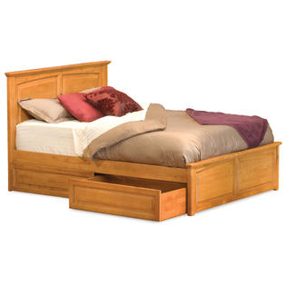 Atlantic Monterey Bed w /Raised Panel Footboard, Color Caramel Latte, Size Queen - Atlantic Furniture - AP8644007 Atlantic Monterey Bed w /Raised Panel Footboard, Color Caramel Latte, Size Queen - Atlantic Furniture - AP8644007