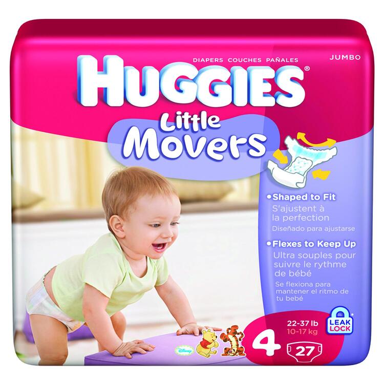 Kimberly Clark Huggies Supreme Little Movers Diapers, Size 4, Quantity Pack of 27 - Kimberly Clark - KBC11959 at Sears.com