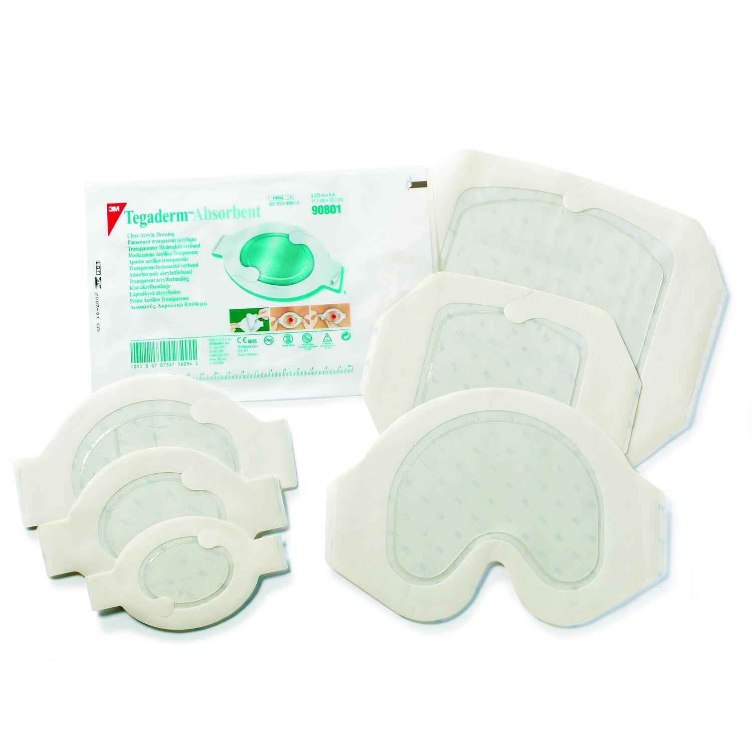 3m Tegaderm Absorbent Clear Acrylic Dressing Each 3" x 3.75" 1.5" x 2.25" at Sears.com