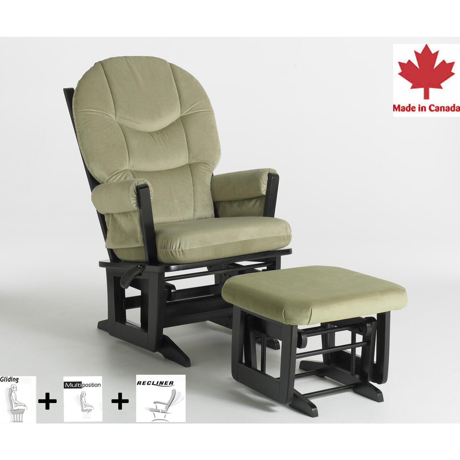 Dutailier Modern Glider Multiposition, Recline 84B Sage Green Microfiber at Sears.com