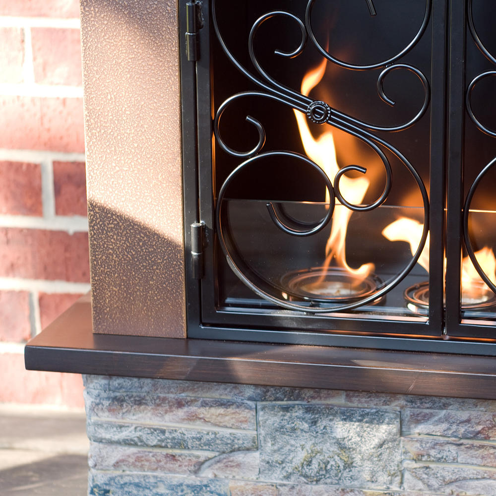 Southern Enterprise Aspen Portable Indoor Outdoor Gel Fuel Fireplace