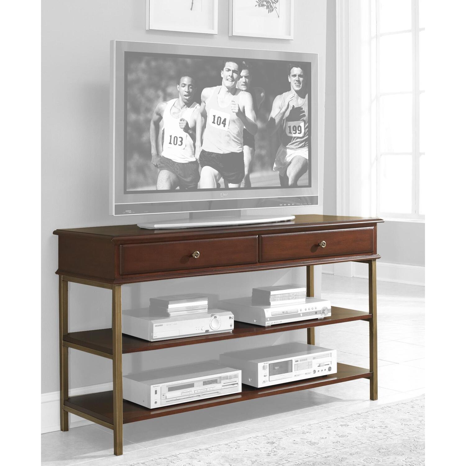 Home Styles St. Ives Media TV Stand Cinnamon Cherry Finish