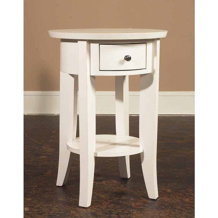 COE Limited Tall Round Side Table, Color White - COE Limited - 30135-061104