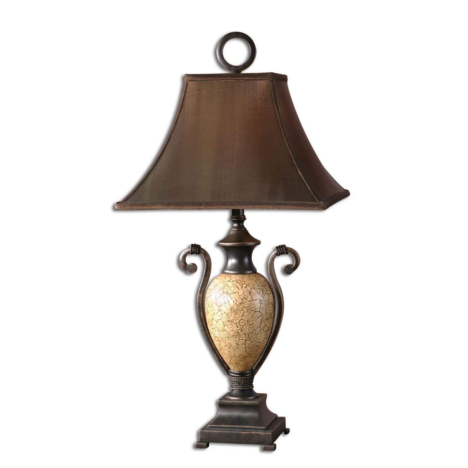 UtterMost Metal Table Lamp with Antiqued Eggshell Details