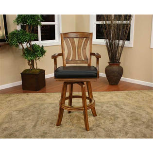 American Heritage Billiards Bradbury Bar Stool Vintage Oak