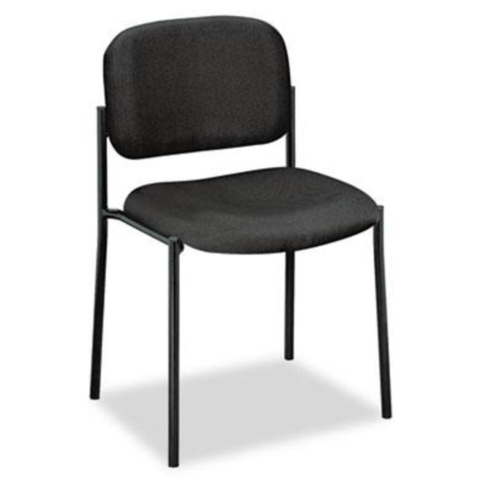 basyx VL606 Stacking Guest Chair without Arms Black Fabric