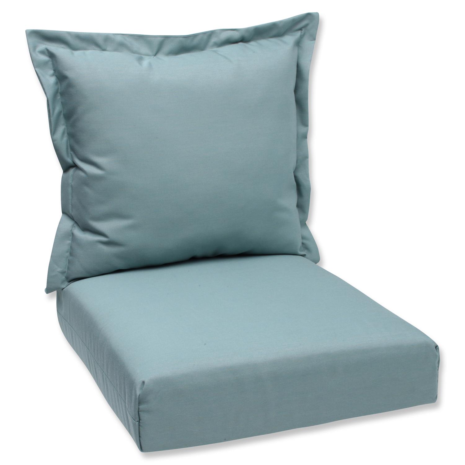 Replacement Cushions On Chair Kmart Cc Outdoor Living 44 Sunbrella Spa Blue Patio Deep Seating Cushion And Back Pillow