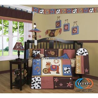 GEENNY Boutique Horse Western Cowboy 13PCS CRIB BEDDING SET GEENNY Boutique Horse Western Cowboy 13PCS CRIB BEDDING SET