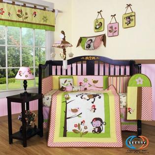 GEENNY 13-PCS GEENNY Monkey CRIB BEDDING SET GEENNY 13-PCS GEENNY Monkey CRIB BEDDING SET