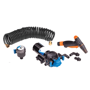Jabsco HotShot Series Automatic Washdown Pump w/25' HoseCoil - 6.0GPM - 70psi - 12VDC at Sears.com