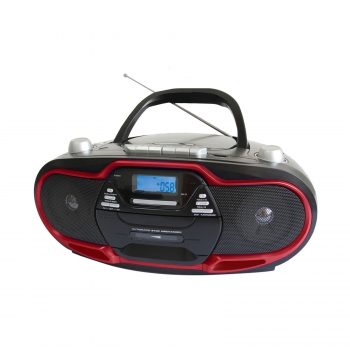 Supersonic Portable Mp3/Cd Player With Usb/Aux Inputs, Cassette Recorder &Amp; Am/Fm Radio- Red-New at Sears.com