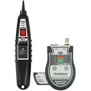 BYTE BROTHERS Pocket Cat RJ45/Coax Tester with Lighted Probe Network Cable Tester Kit at Sears.com