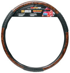 RoadPro RPSW-4006 20" Comfort Grip Steering Wheel Cover - Black Wood Grain Massage at Sears.com