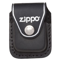 Zippo(R) Black Leather Lighter Pouch with Clip