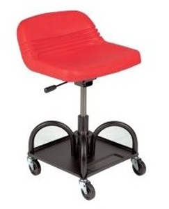 Whiteside Adjustable Height Red Heavy Duty Padded Shop Seat at Sears.com