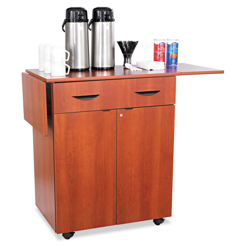 Safco Hospitality Service Cart, 1-Shelf, 32-1/2w x 20-1/2d x 38-3/4h, Cherry at Sears.com