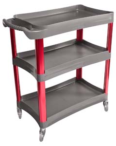 Sunex 3 Shelf Service Cart With Anodized Legs