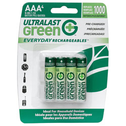 Dantona ULGED4AAA "AAA" UL Green Pre-Charged Rechargeable NiMH Batteries - 750mAh, 4-Pack at Sears.com