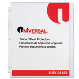 Universal Heavy Weight Sheet Protector with Index Tabs, Nonglare, Clear, 8-Tab, Universal Heavy Weight Sheet Protector with Index Tabs, Nonglare, Clear, 8-Tab,
