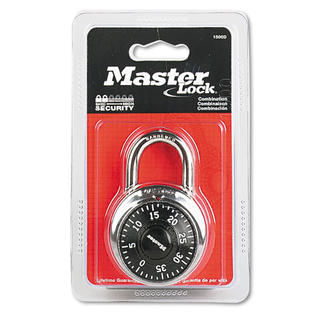 Master Lock Combination Lock, Stainless Steel, 1-7/8 Master Lock Combination Lock, Stainless Steel, 1-7/8