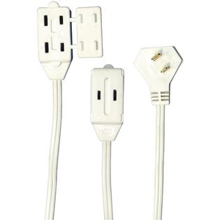 Axis 3-Outlet White Wall Hugger Indoor Extension Cord, 6 ft Axis 3-Outlet White Wall Hugger Indoor Extension Cord, 6 ft