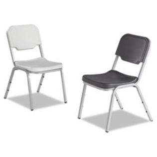 Iceberg Rough N Ready Series Original Stack Chair, Platinum/Silver, 4/Carton Iceberg Rough N Ready Series Original Stack Chair, Platinum/Silver, 4/Carton