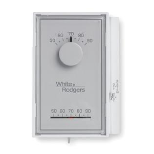 White-Rodgers Low V Thermostat, H Only, Vertical, White White-Rodgers Low V Thermostat, H Only, Vertical, White