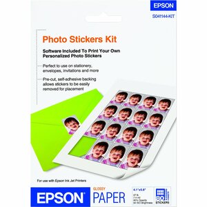 Epson Photo Sticker(S) - A6 - 4.1" X 5.8" - 180G/M - High Gloss - White at Sears.com