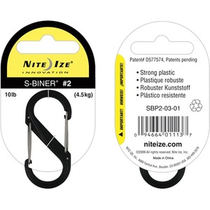 Niteize Nite Ize S-Biner Sbp20301Bg Plastic Double Gated Carabiner Clip - 2.0" X 1.0" - 2 / Pack - Black at Sears.com