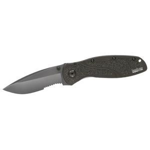 Kershaw Black Blur 1670Blkst Cutting Knife - 3.39" Blade - Serrated Edge - Stainless Steel, Anodized Aluminum at Sears.com