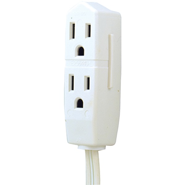 GE&nbsp; JASHEP50669 3-Outlet Grounded Office Cord (White)