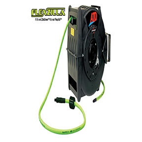 Levelwind Retractable Air Hose Reel With 3/8 X 60 Flexzilla Hose