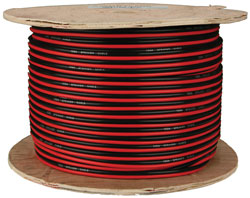 500' Roll 16-Gauge Speaker Cable Red/Black