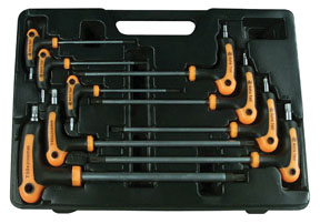 9 Pc. T-4 Handle Tamper Star And Star Key Wrench Set
