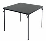 34" x 34" Square Black Folding Table Tubular Steel Frame With Powder C
